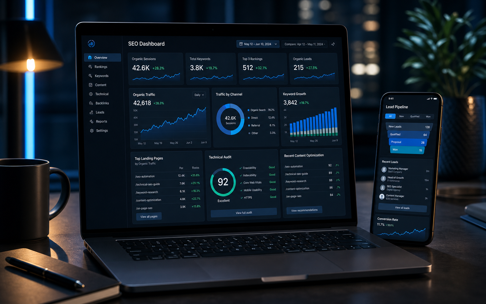 AI and SEO: The 24/7 Lead System Young Businesses Need illustration