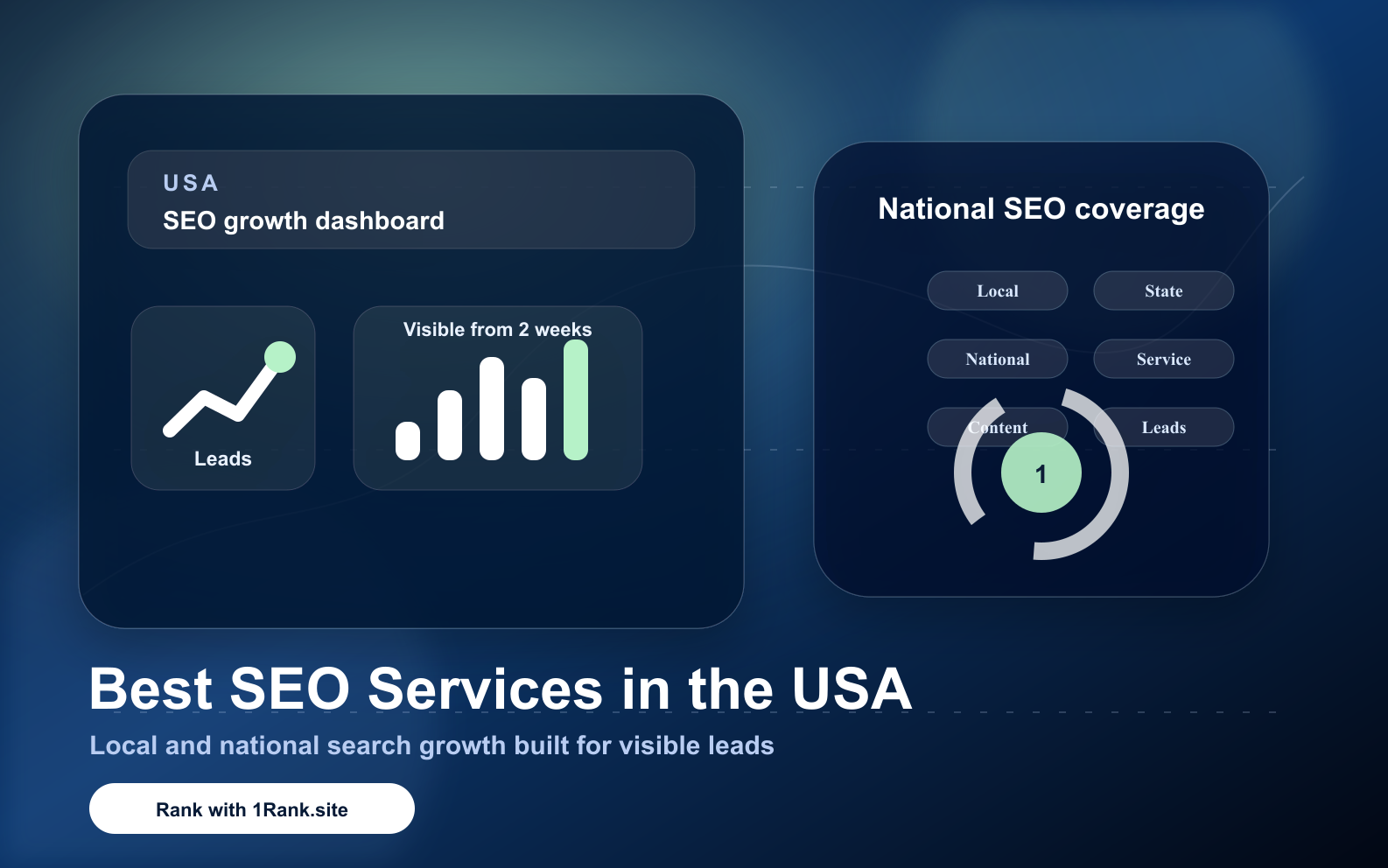 Best SEO Services in the USA: Visible Leads and Search Growth With 1Rank illustration